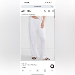 Aritzia White Sail Pants